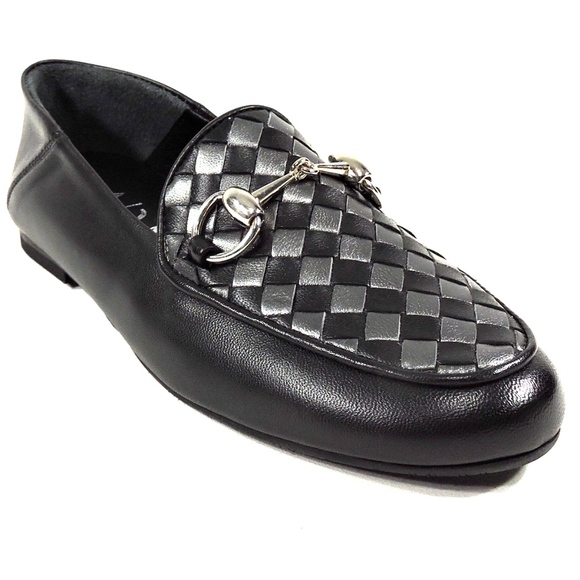 WOMEN'S BLACK LEATHER SUMMER LOAFERS - Picture 4 of 8